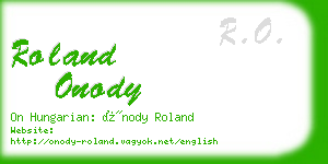 roland onody business card